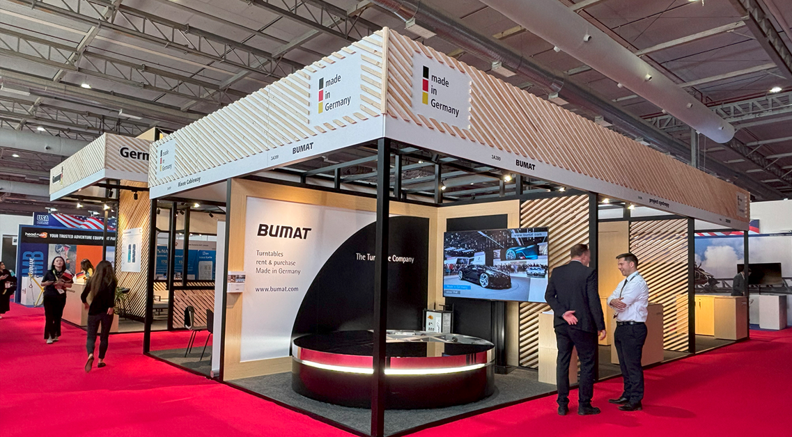 Beispiel eines German Pavilion auf einer anderen Messe mit Standbau im „Made  In Germany“ Design.
